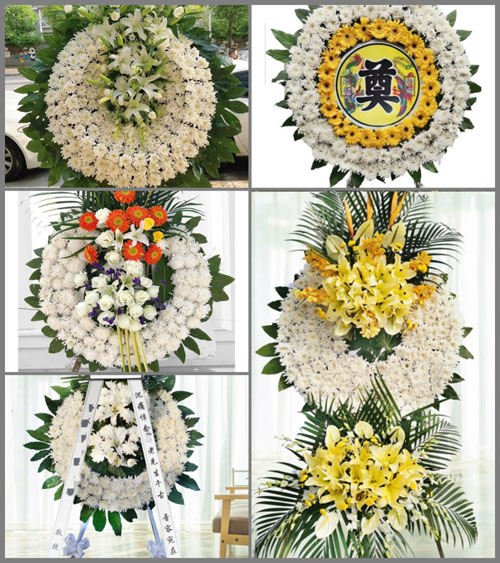 湖北黄冈市黄梅县蔡山镇许月塘村花圈速递